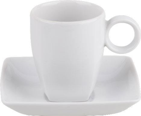 cup with saucer carré 8cl
